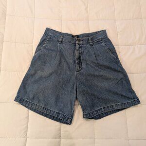 Vintage Lee bareback pleated mom jorts shorts denim